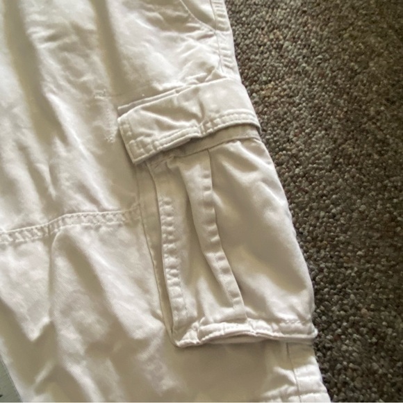 Nautica Shorts Mens Size 36W Cargo White Button Fly Zip Cotton Pockets - Picture 2 of 10